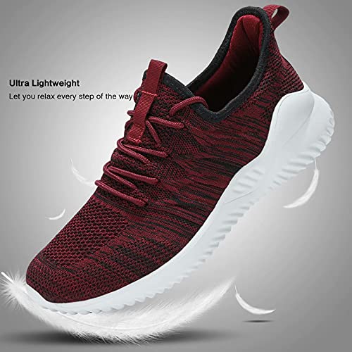 Image of Socviis Mens Slip On Running Shoes Athletic Walking Trainers Lightweight Breathable Mesh Tennis Sneakers