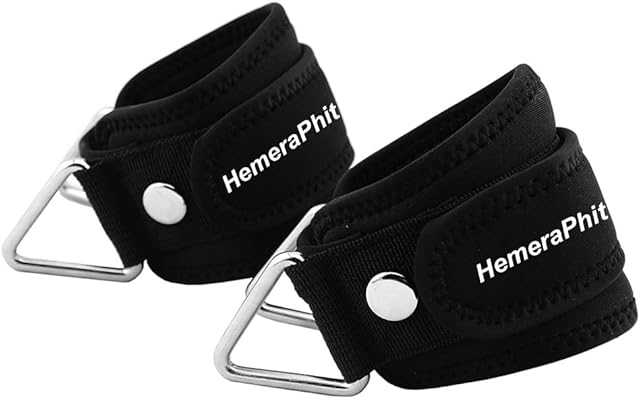 HemeraPhit Ankle Straps for Cable Machine Gym Workout Padded Ankle Cuffs for Leg Exercise