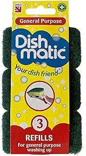 Dishmatic General Purpose Brush Refills, 3 Pack,White