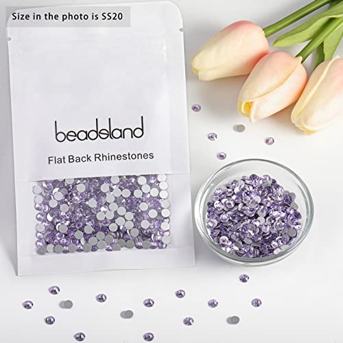 Image of Beadsland Flat Back Crystal Rhinestones,Violet, SS20, 1440pcs