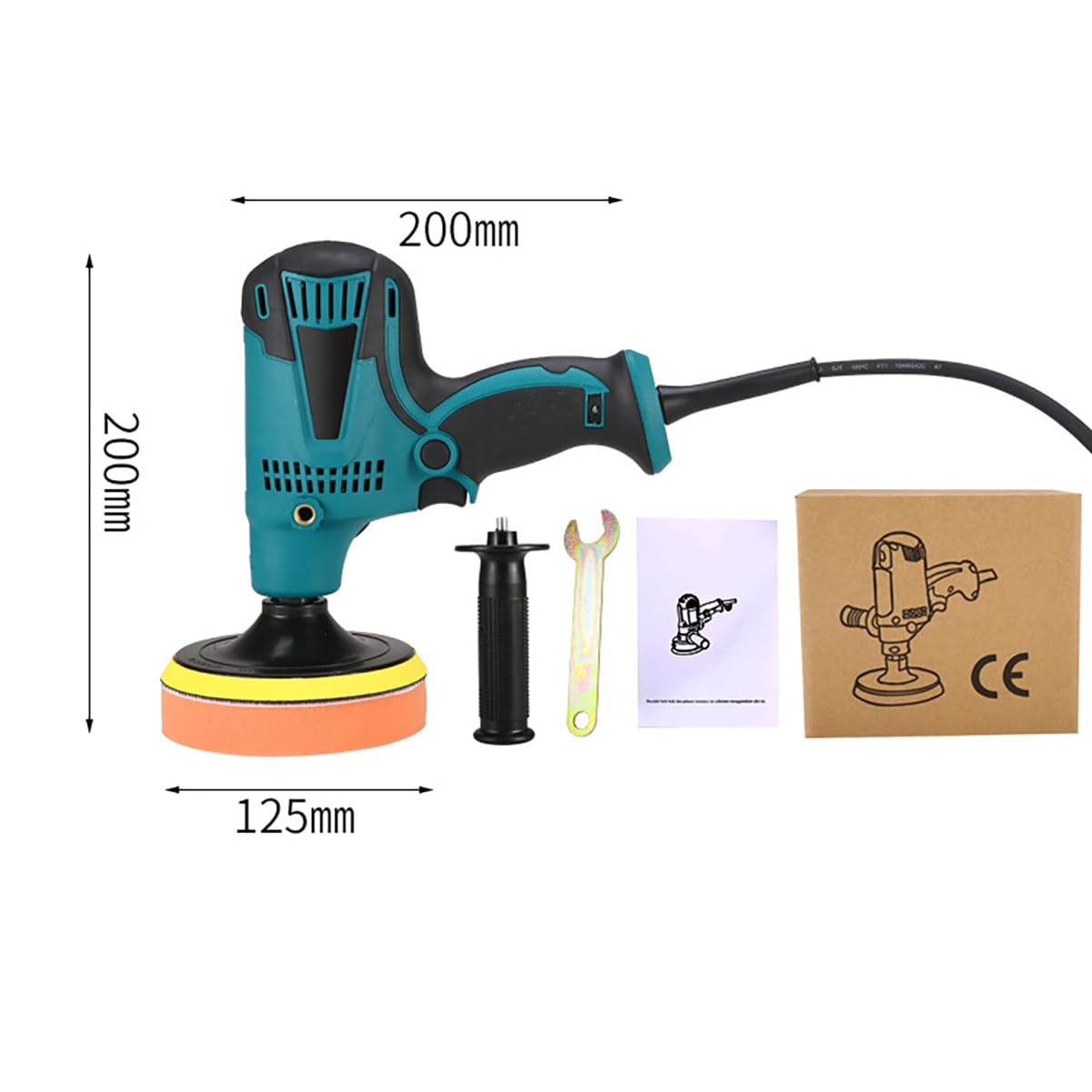 Máquina pulidora de automóviles de 5 Pulgadas, máquina de Encerado, máquina eléctrica de reparación y Sellado de arañazos de automóviles domésticos de 220 V,Set D