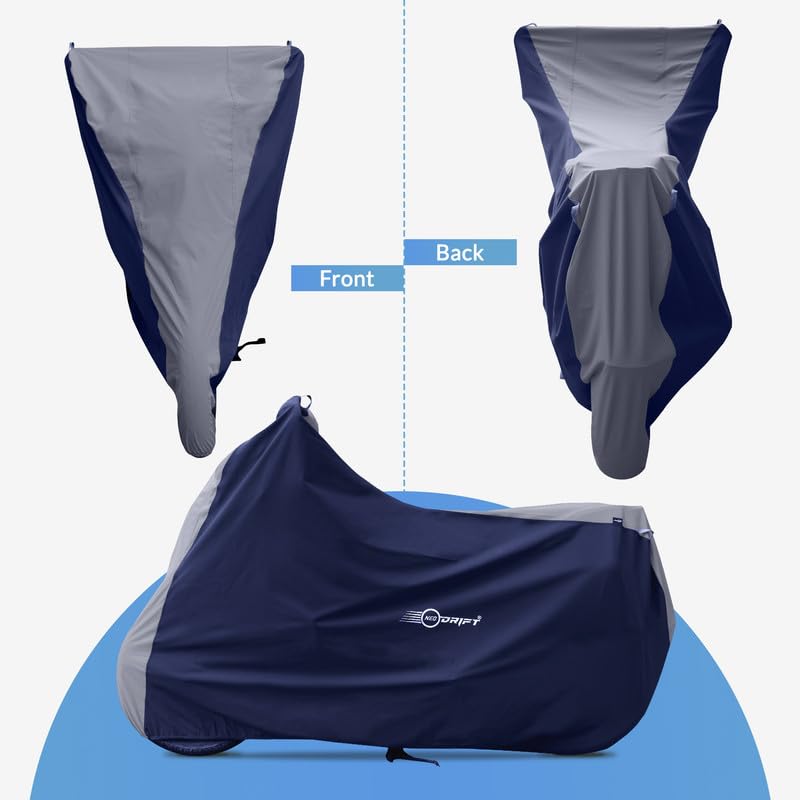 Image of Neodrift 'SuperMax' Bike Cover Suitable for MV Agusta Brutale (All-Weather Motorcycle Protection, Water & UV Resistant, Windproof) (Colour: Light Grey - Blue)