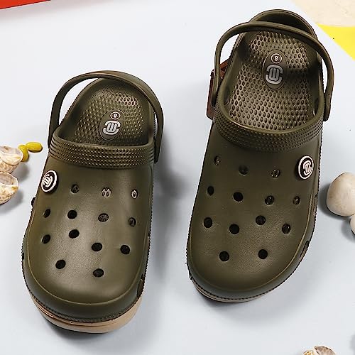 Image of MOZAFIA Leo Mens ANOTAMICAL Cupping Sole | Adjustable Back Strap Sandal to Slider | Ultra Light and Highly Flexible EVA Sandals | Clogs for Casual WEAR|Beige