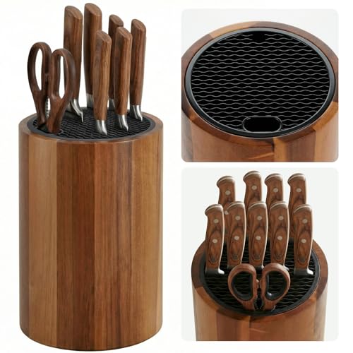 Ninonly Acacia Wood Knife Holder