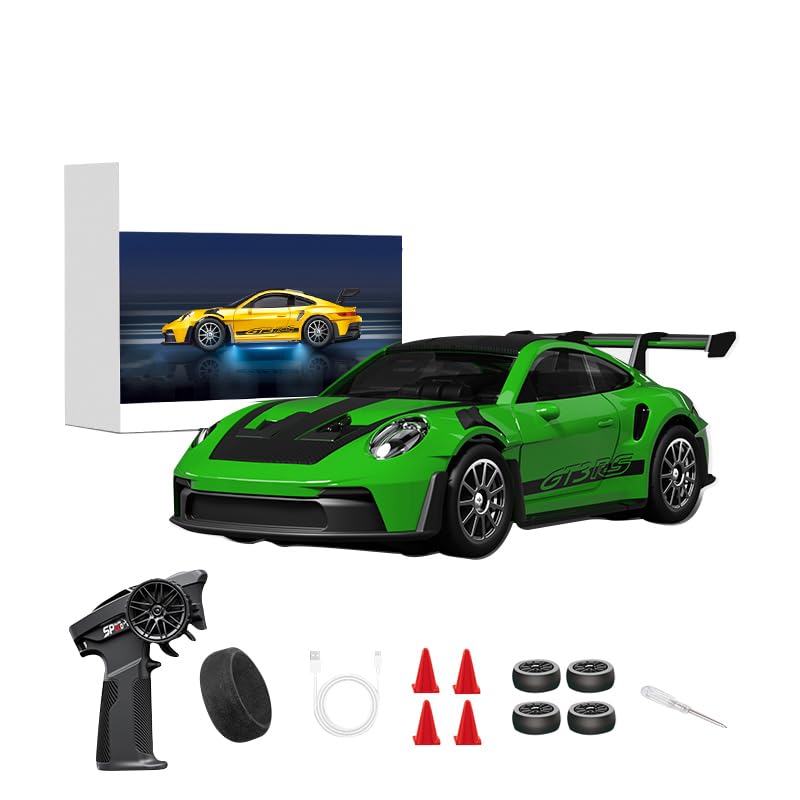 LenyKingPro D43-01 1:43 Scale 2.4G Full Proportional 4WD Alloy RC Drift Car with Gyro System, Silent Bearings, Adjustable Speed & LED Lights for Adults, High Speed Remote Control Racing Car — image 1