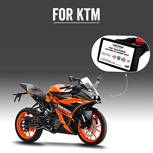 Image of Allextreme EXFKT1 Highway Indicator Flasher Relay Plug and Play Turn Signal Light Hazard Module with 20 Flashing Patterns Compatible with KTM 125, 200, 250, 390