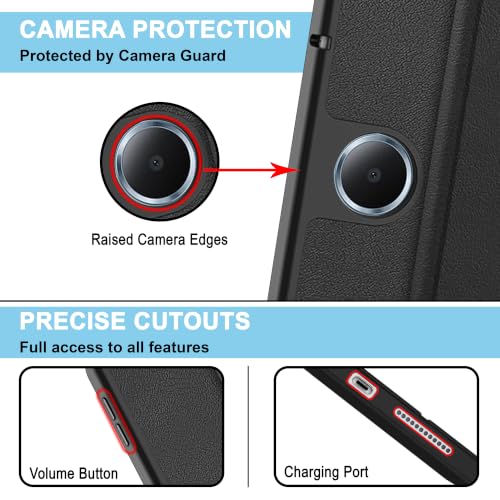 Image of CEDO Smart Case for OnePlus Pad Lite (11 in) Tri-Fold Flip Folio Cover | Pencil Holder | Auto Wake-Up /Sleep Mode | Multi View Angles Stand TPU Backcover (Black)