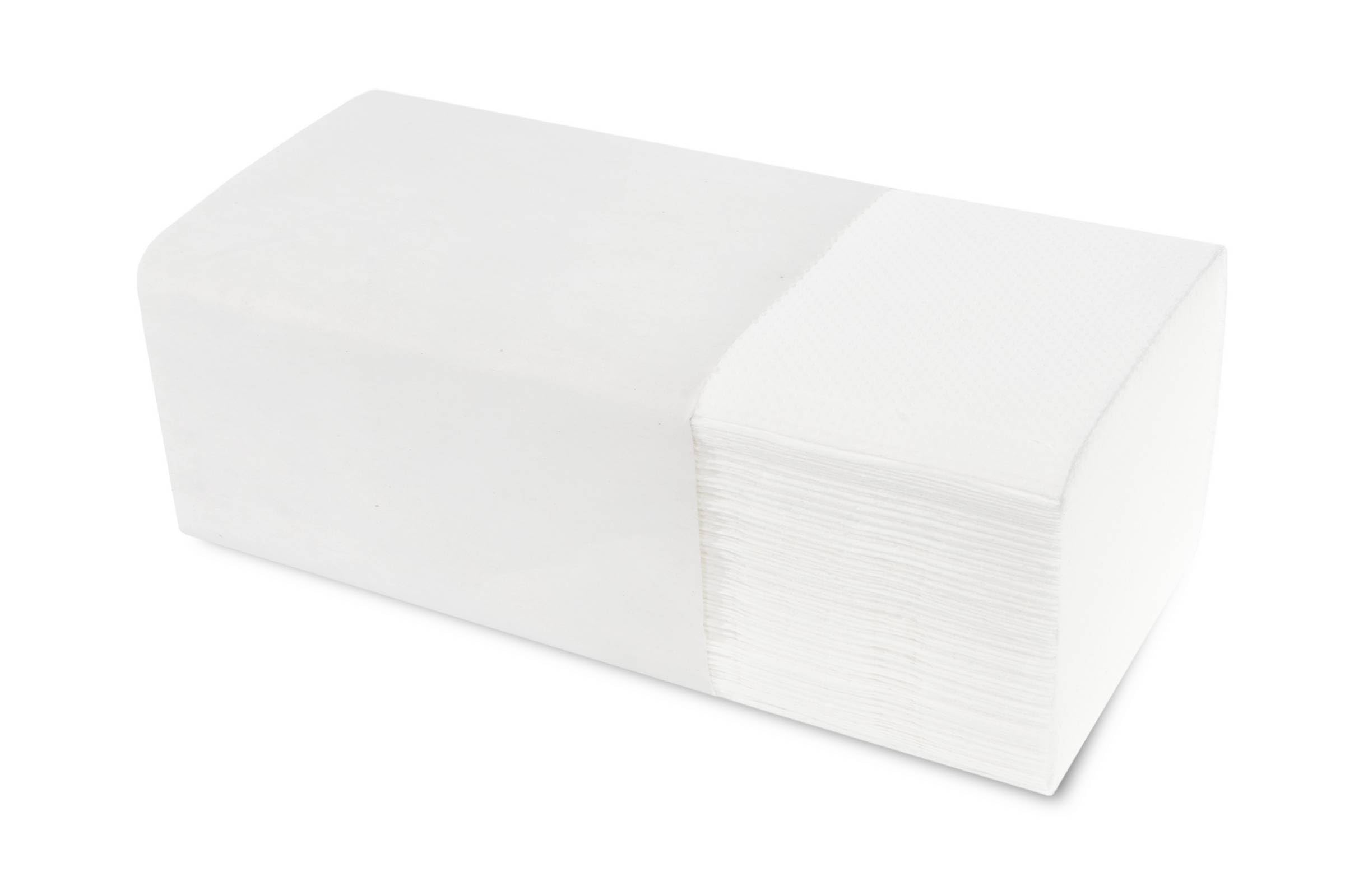Toallas de mano de papel rápido con ZZ-Fold 25 x 23 cm, 2 capas recicladas, blanco, 4000 hojas