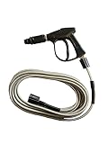 CHAHAR POWER TOOLS- 8m white Washing hose Pipe (size M22 connector) with High Pressure Washer Spray Gun with Adjustable Nosel (Black) compatible with JPT, StarQ, Ballorex, Vantro, Btali, Gaocheng,
