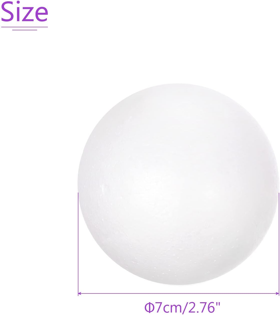 DMiotech 18 Pack 2.8 Inch Foam Balls Polystyrene Round Solid Foam Ball White for DIY Crafts, Arts, Party Decoration
