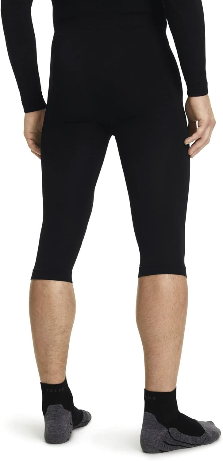 FALKE Men's Warm 3/4 Length Base Layer Bottom, Thermal, 1 Pair