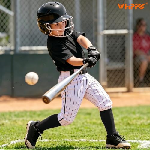 Image of WHIPPY Baseball Socks and Belt Combo Set Knee-High Softball Socks & Adjustable Elastic Belt for Kids Youth Adult