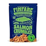 Finfare Freeze Dried Dog Food Toppers, Salmon Crumbles, Protein & Omega-3s, Grain Free Salmon Training Treats and Meal Toppers for Dogs, Crafted in USA, 2oz