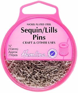 Hemline Short Nickel Sequin/Beads Craft Pins - 13mm