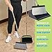 Ciclone Ispinmop Broom with Dustpan Combo Set with Long Handles - Lightweight Indoor & Outdoor Broom and Dustpan Set for Home & Office - Broom with Stand Up Dustpan and Innovative Dust Collector