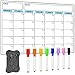 MOKIU Tableau Blanc Calendrier Magnétique pour Frigo Tableau Planificateur de Repas et Agenda Magnétique Liste de Courses,Rappel Quotidien Planifier, Inclut 8 Marqueurs et Effaceur - en français…