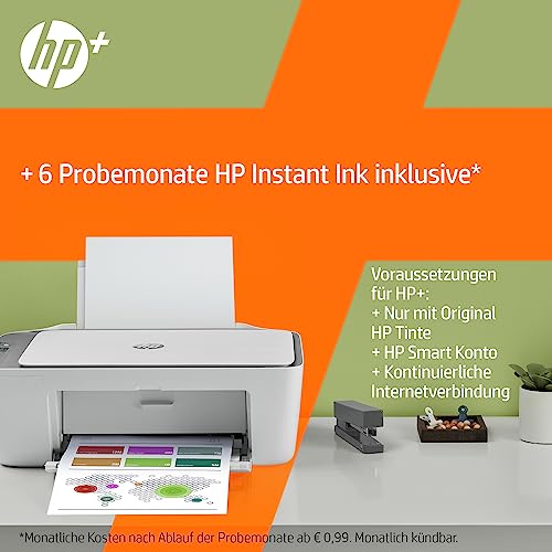 HP DeskJet 2720e All-in-One-Drucker — Farbtintenstrahl — 6 Monate Instant Ink im Lieferumfang enthalten HP + (Fotokopie, Scan, Impression, WLAN) – Bild 4