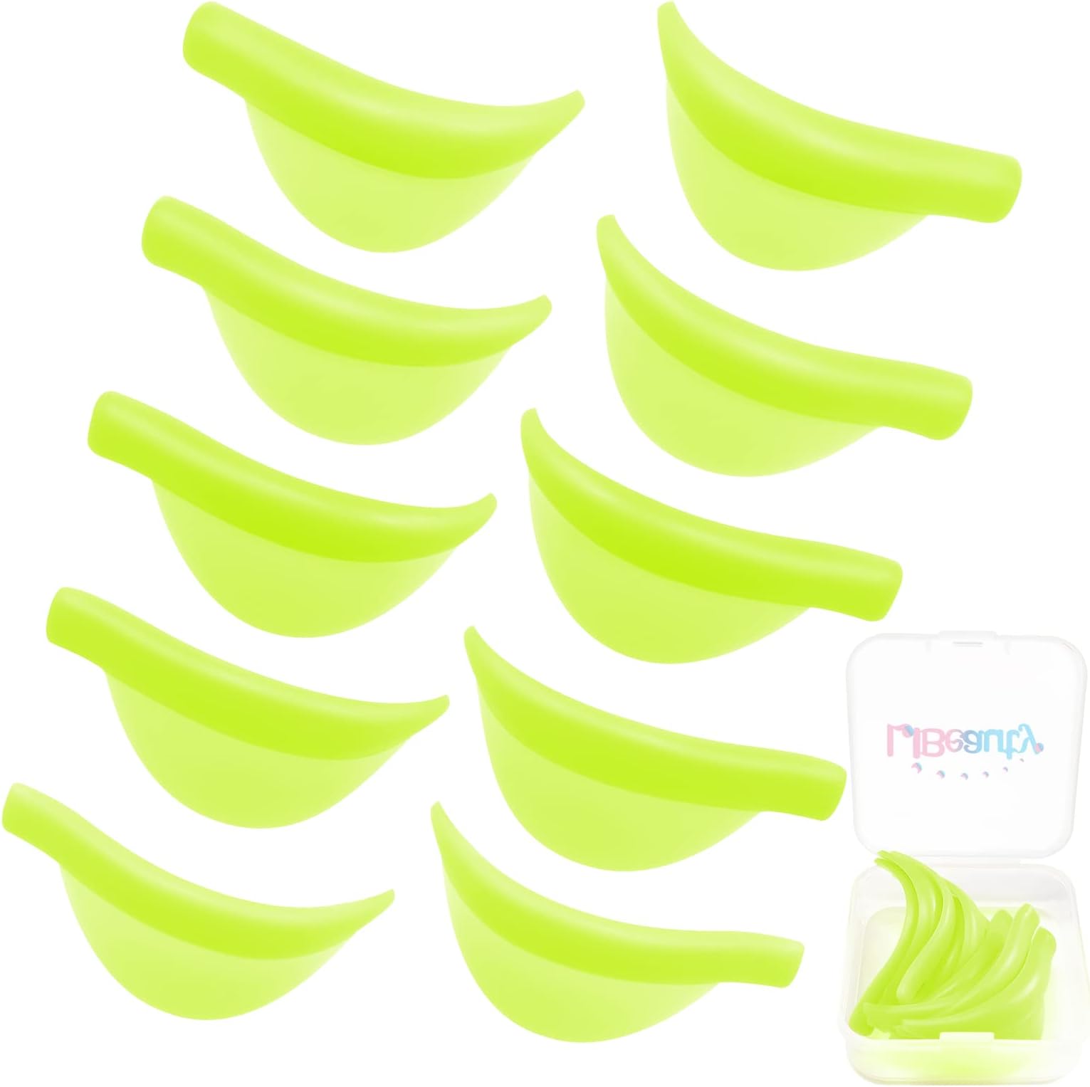 Libeauty Eyelash Lift Shield Lash Perm Pads 10 Pcs Reusable Eyelash Perming Curler Lower Eyelash Pads Lifting Rods