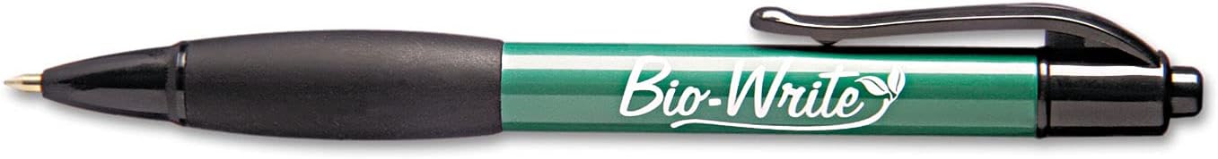 AbilityOne - SKILCRAFT Bio-Write Retractable Pen with Rubber Grip-Medium Point, Black 7520-01-578-9307: Dozen, 12 Item(s)