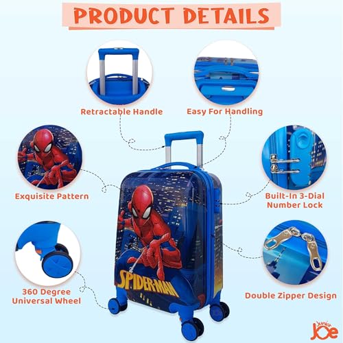 Image of JUNIOR JOE 20 Inch Kids Suitcase with 4 Wheel Travel Trolley Bag (4 Day Trip) (DESIGN-13, 20 INCH)