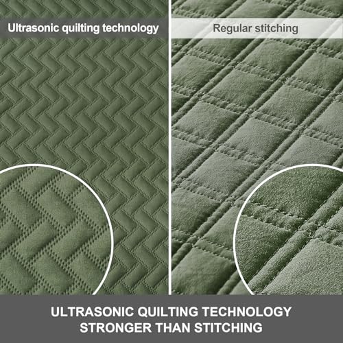 Hansleep Olive Green Quilt Queen Size - Best Value at $24.22 - Image 6
