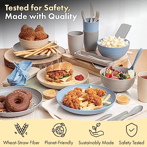 Ahorra 27% en juego de vajilla de paja de trigo FOODLE
