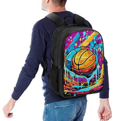 Mochila escolar infantil de basketball con espalda acolchada de 40x28x16cm 5