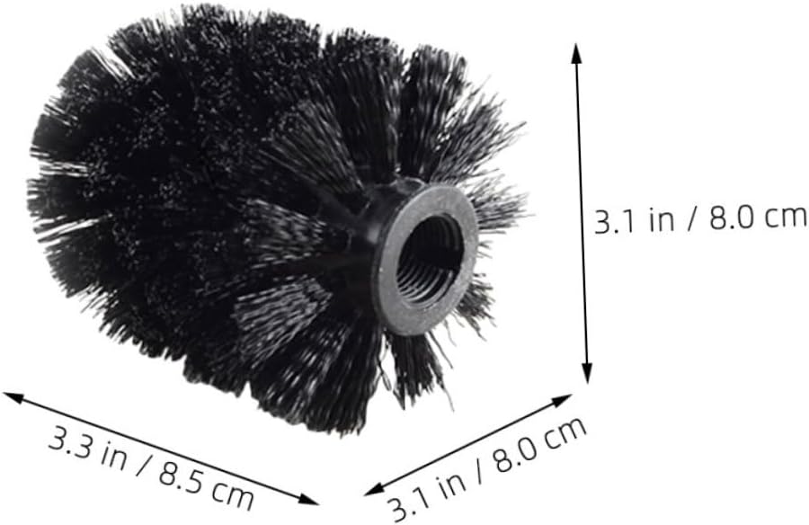 6 Pack Toilet Brush Replacement Heads Plastic Dense Bristles