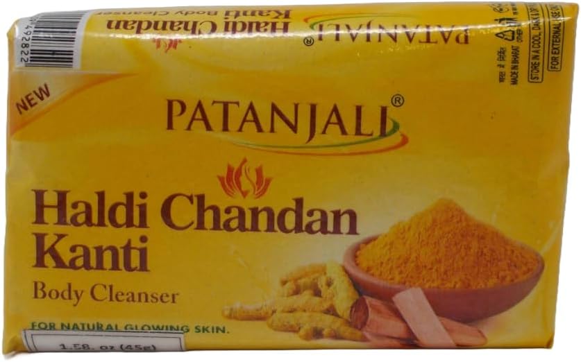 Turmeric & Sandalwood Body Cleanser - 1.6oz (45g) Travel Size x 6 Pack | Ayurvedic Bars for Glowing Skin