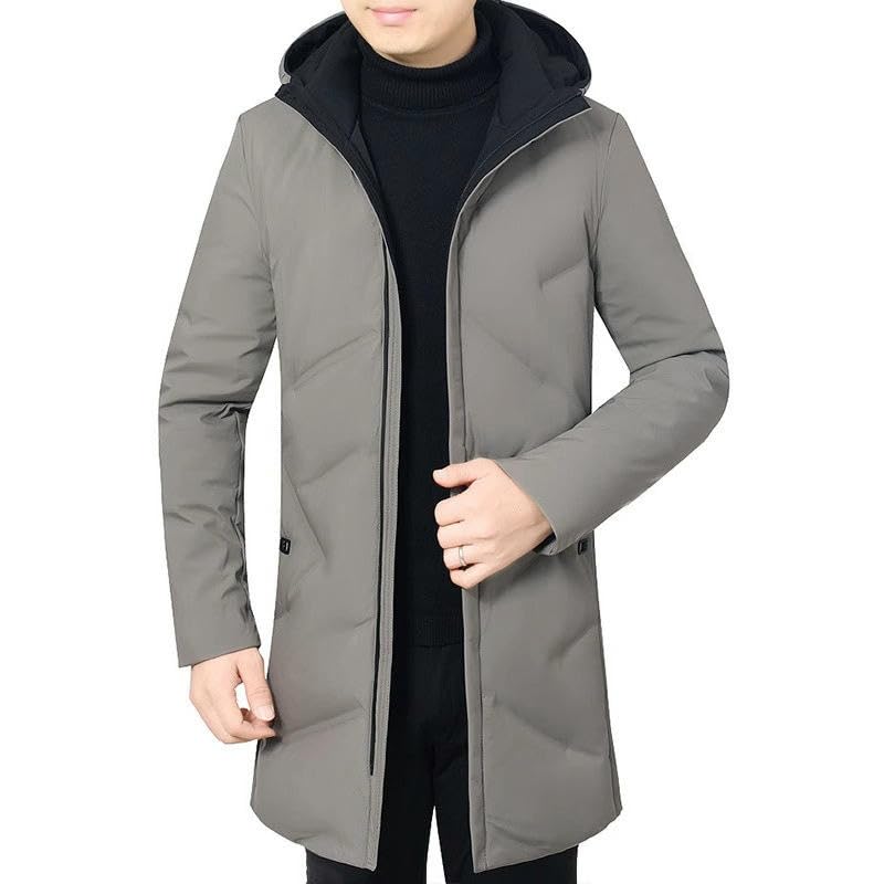 Abrigo de invierno para hombre con capucha de dise&ntilde;o coreano premium 3