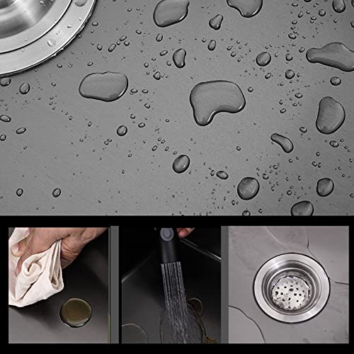Mélangeur de purification d'eau pour évier de cuisine en inox noir