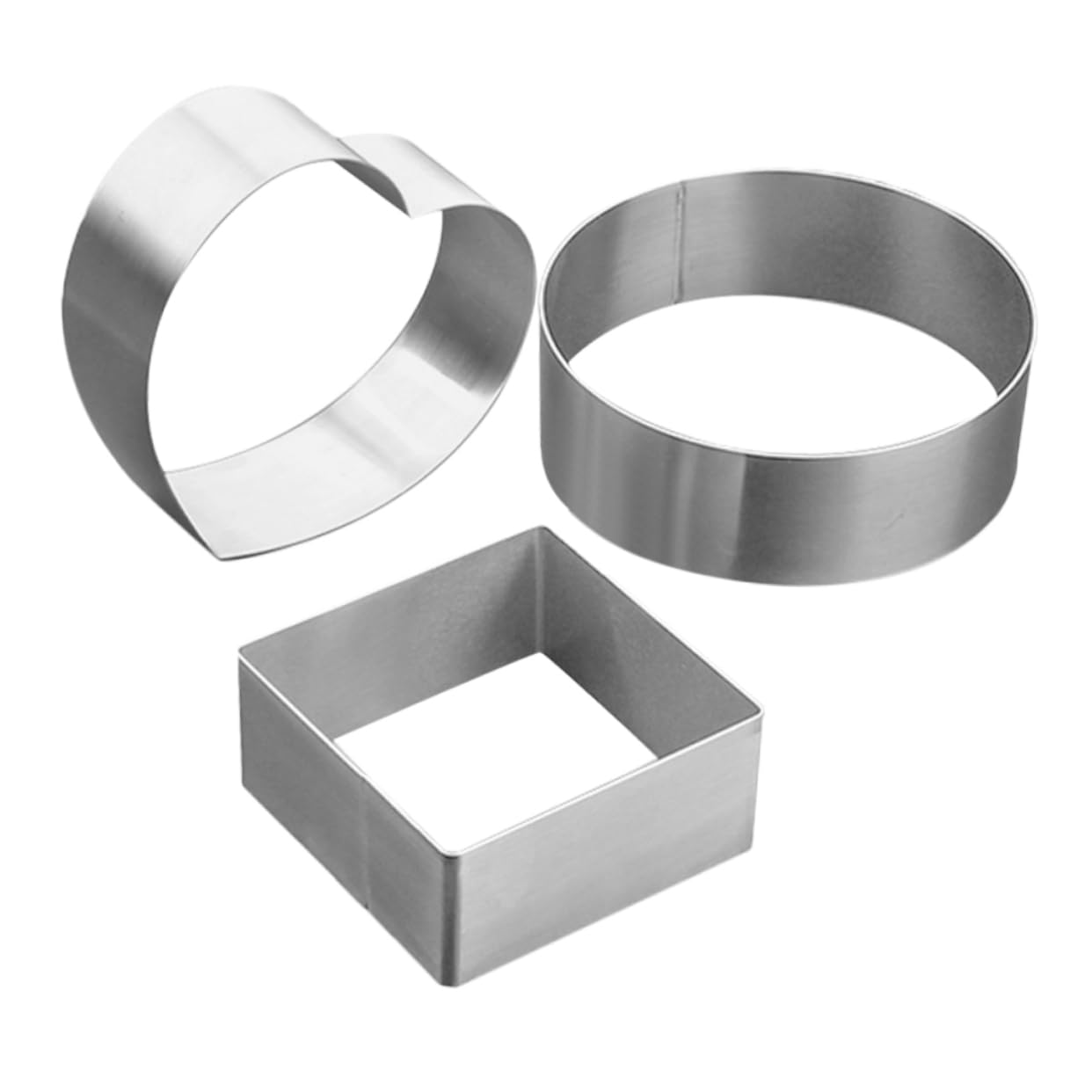 GRIRIW Square Mousse Cake Mold Stainless Steel Loaf Mould Non-stick Mousse Baking Mold for Daily Baking