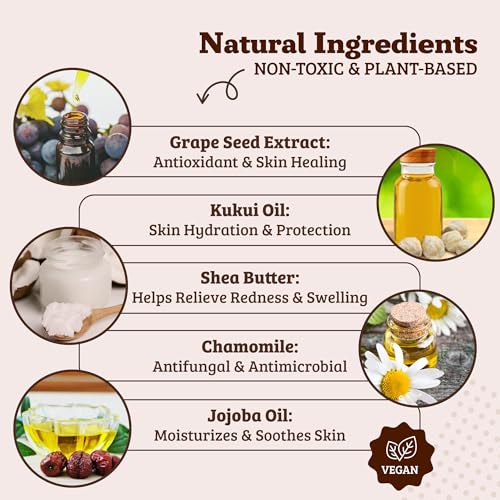 Natural Dog Snout Wipes, 50 Count - Snout Dog Wipes for Cleaning and Soothing, Natural, Non-Toxic Dog Care Products, Kukui Oil Infused, Snout Soother Wipes, Nourishing and Moisturizing Wipes for Dogs