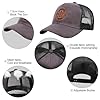 Enwokran Baseball Cap Mens Embroidery Hats Unisex Hip Hop Trucker Caps Adjustable Mesh Back UPF 50+ UV Protection Summer Sun Hat Sports Cap (Grey) #2