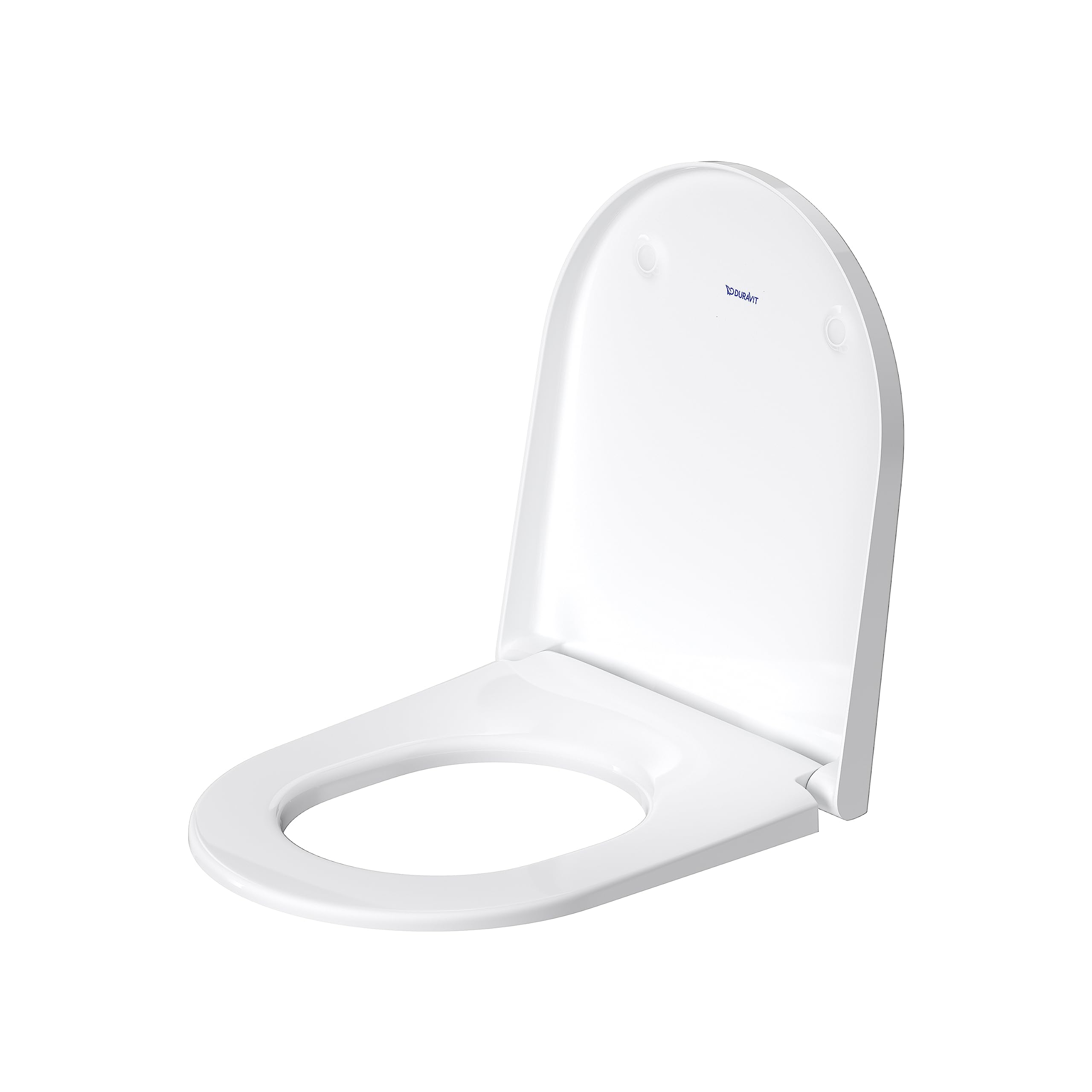Duravit WC-Sitz D-Neo, Klobrille mit Quick-Release für einfache Montage, ohne Absenkautomatik, Toilettendeckel mit hochwertigen Edelstahlscharnieren, Urea-Duroplast, Weiß