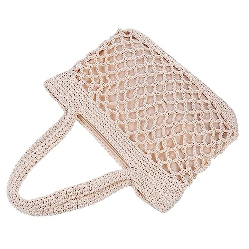 Sac crocheté main femme bandoulière avec grande capacité bohème