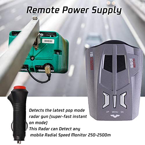 【2021 Upgraded】 Radar Detector for Cars, Laser Radar Detectors, Voice Prompt Speed, Vehicle Speed Alarm System, Led Display, City/Highway Mode, Car 360 Degree Automatic Detection(V9)