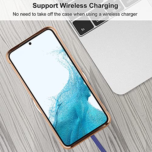 Ook Compatible With Galaxy S22 Case Luxury Plating Edge Bumper Case With Full Camera Lens Protection Cute Butterfly Pattern Cover For Samsung Galaxy S22 6.1 Inch For Women Girl(Black) #TOP2