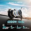 eAhora M1P Pro 4000W 50MPH Electric Motorcycle for Adults 60V 42Ah Battery 55 Miles Long Range Street Legal Dual Battery Electric Motorcycle Full Suspension Dual Hydraulic Brake 2 Seats Electric Moped #4