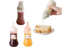 5 Hole Squeeze Bottle Sauce Household Salad Condiments Four Packs Plastic Bottles
