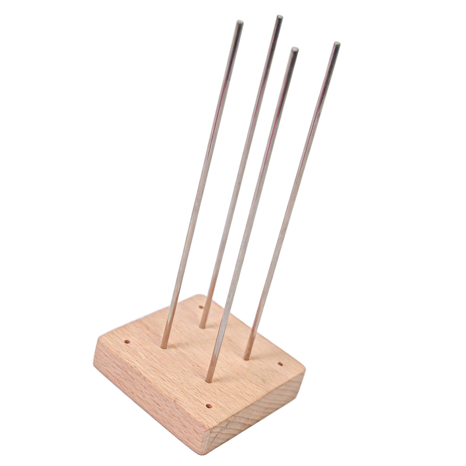 Portable Stainless Steel Paracord Weaving Tool with Wood Stand for Enthusiast Beginner Paracord Bracelets Jewelry Making Craft