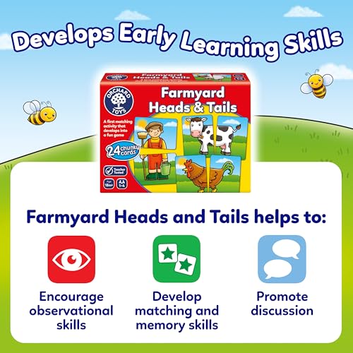 Image of Orchard Toys Animal Matching Memory Game - Educational Learning Toy for Kids 3-7 Years | Preschool Brain Development Activity | Cognitive Skills Building Game