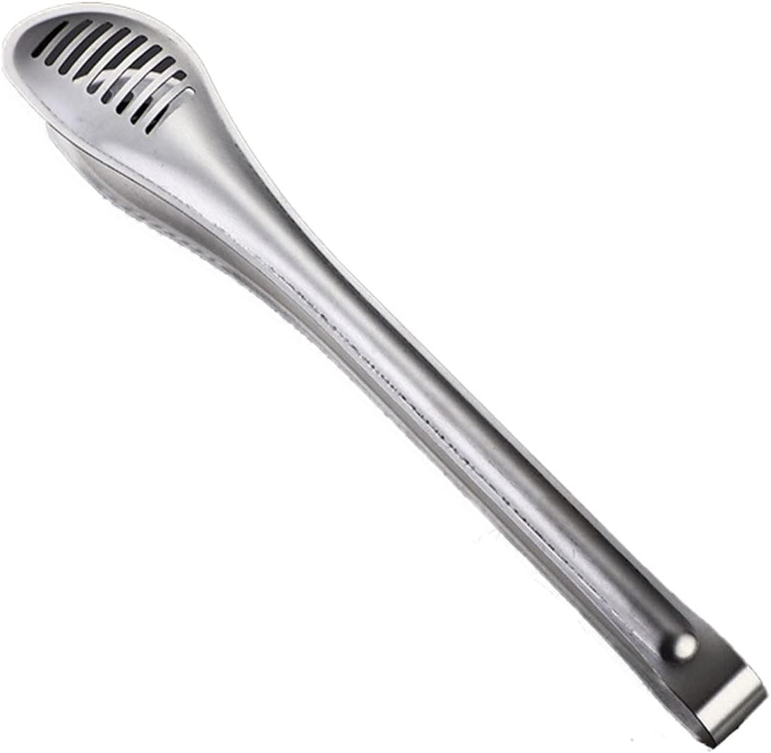 Cooking Tongs 1pc Hollow Kitchen Barbecue Food Tongs Stainless Steel Meat Salad Clip Multifunctional Home Cooking Utensils Tongs(Medium)
