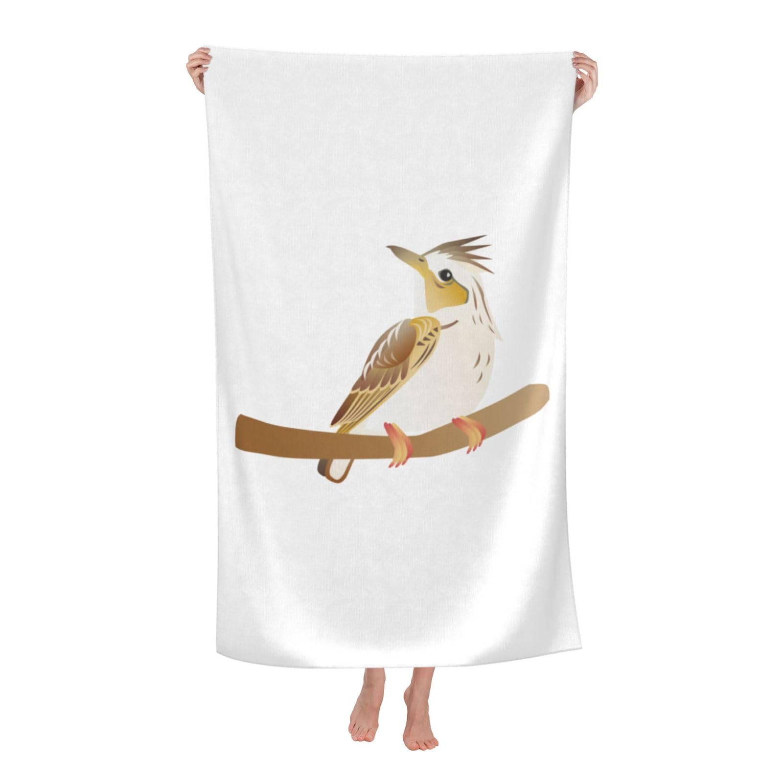 Amazon.co.jp: 雲雀 ヒバリ 鳥 バスタオル 大判 吸水 フェイスタオル 