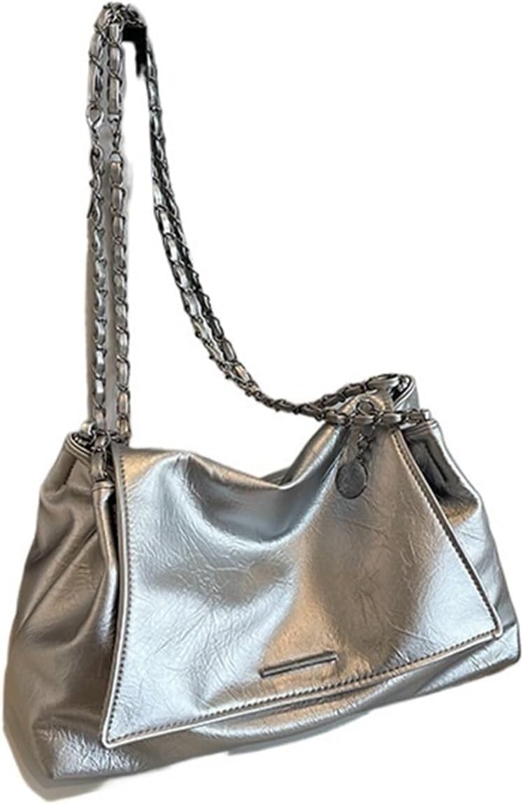 WTQZFRNSB One-shoulder bag large capacity bag female rhombic chain bag(Silver)/13237(Silver)