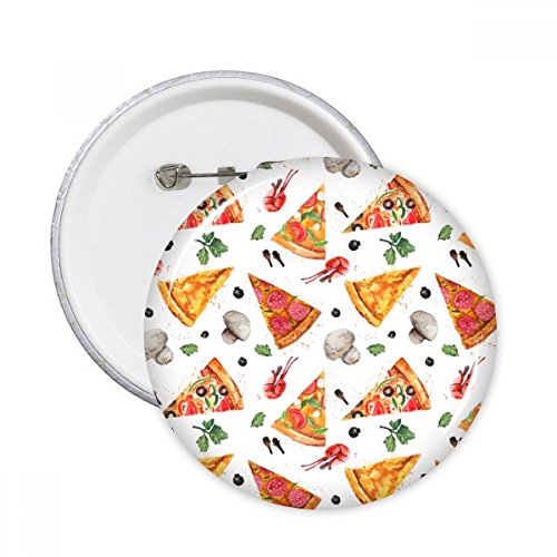 Badge bouton Pizza illustration de vêtement multicolore en taille L