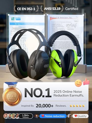 Image of Dr.meter Ear Protection Ear Muffs, C06 Noise Cancelling Headphones for Adults Kids, NRR28dB Noise Reduction Hearing Protection Earmuffs for Range, Mowing, Woodworking, Concerts, Races, Autism Sensory