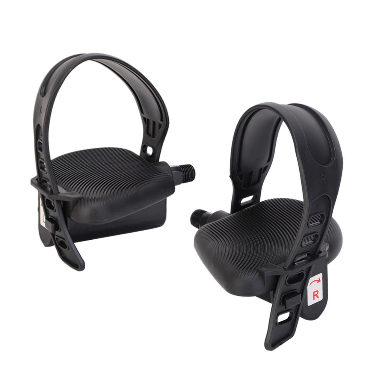 rutschfeste Fahrradpedale aus Gummi und Stahl mit Verstellbaren Riemen für Mountainbikes und Heimtrainer Praktisches Fitness Zubehör für Outdoor Einsatz