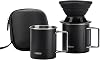 Vandroop Camping Coffee Set, Outdoor, Coffee Dripper, Small, Foldable, Silica Coffee Filter, For Travel, Business Trips, Camping, Mountain Climbing, Storage Bag Included For 1-2 Cups 2 Pieces