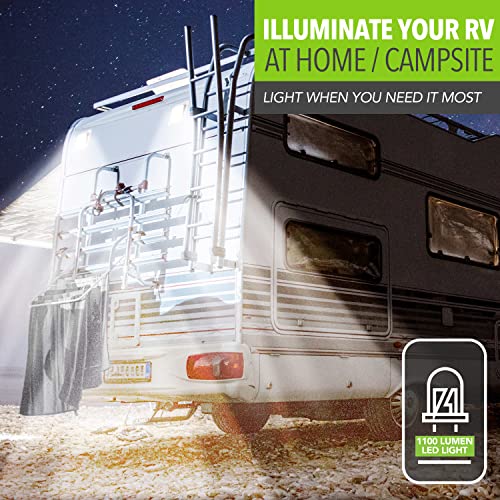 Leisure Led Rv Exterior Surface Mount Flood Porch Utility Light - White 12V 1100 Lumen Lighting Fixture Replacement Lighting For Weekend Warrior Rvs, Trailers, Campers, 5Th Wheels (White) #TOP2